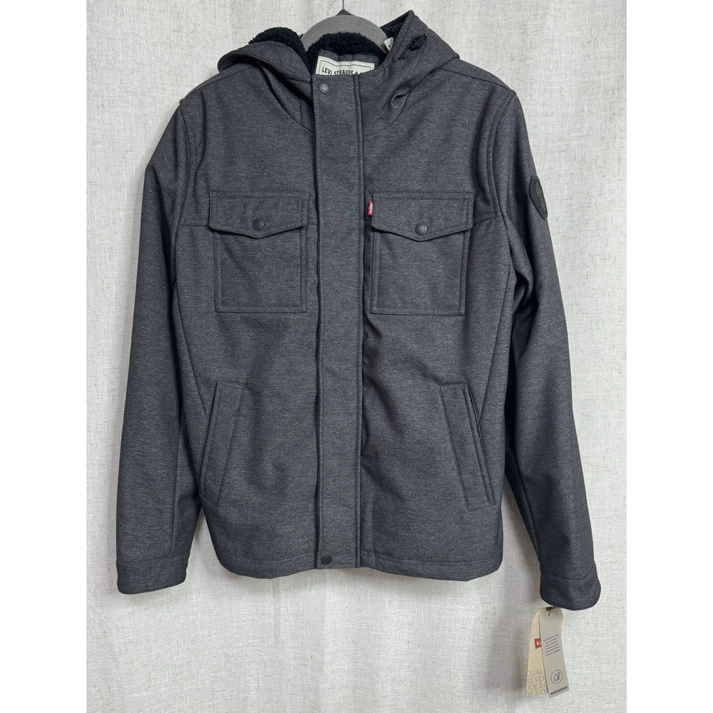Levi's NWT New Men's Soft shell Two Pocket Sherpa Lined‎ Hooded Trucker Jacket